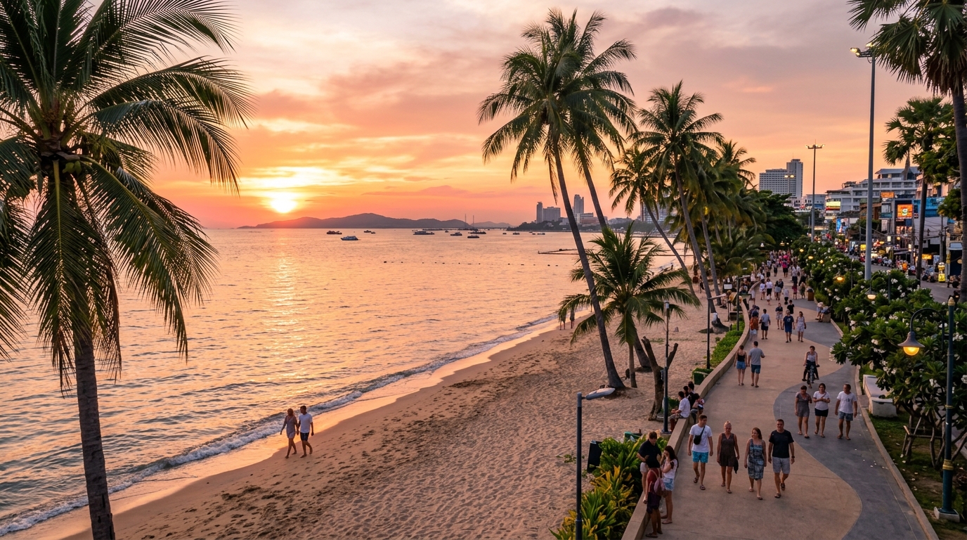 Warum Jomtien & Süd-Pattaya die beste Gegend für Langzeitaufenthalte ist im Vergleich zu Zentral-Pattaya